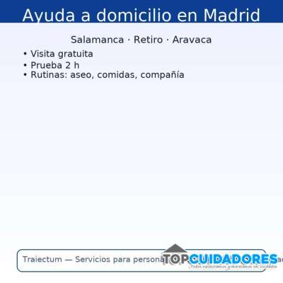 Anuncios de Ayuda a domicilio en Aravaca – Visita gratis + Prueba 2h